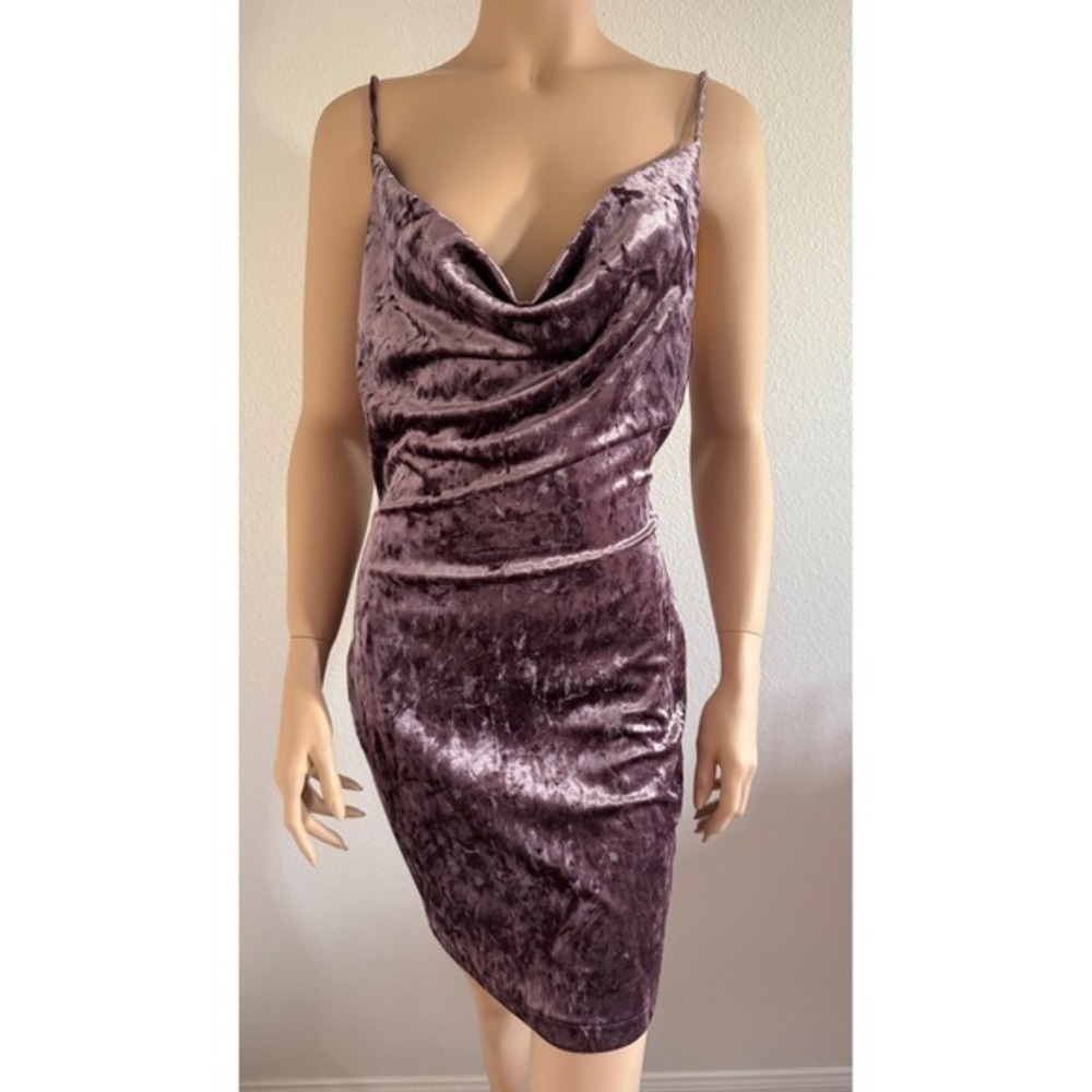Y2K 90s Velvet Babydoll Slip Dress L Bodycon Fairy Grunge Whimsical VTG  USA